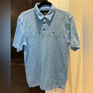Hurley Men’s Performance Short Sleeve Polo- Blue- Size Medium